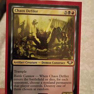 Chaos Defiler Card - Red and Gold